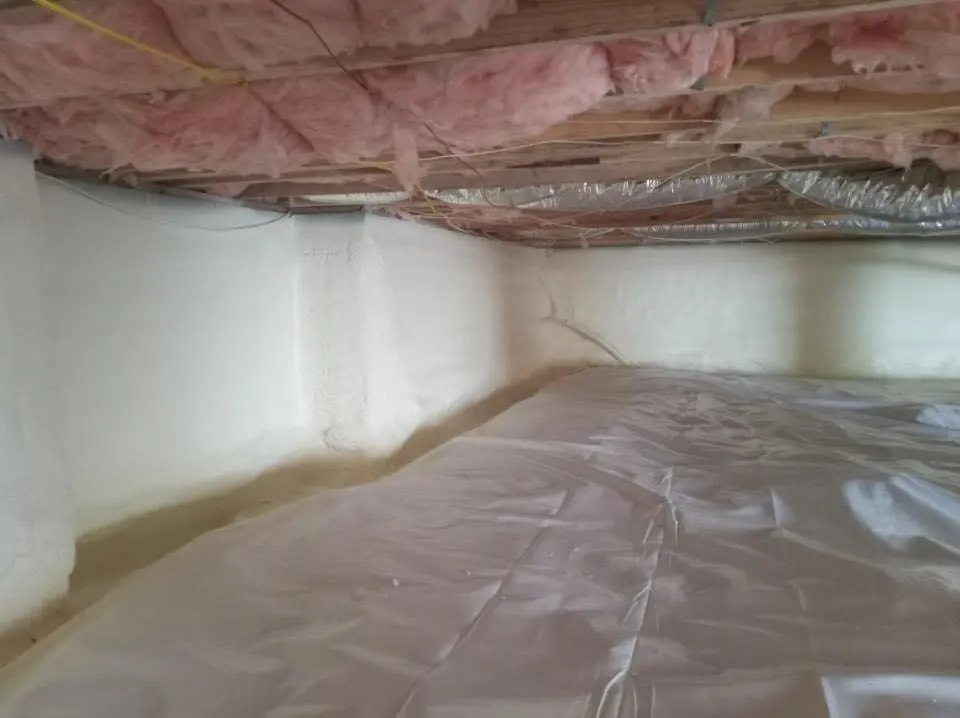 Crawl space encapsulation with closed-cell spray foam for Roof Waterproofing in Hatfield